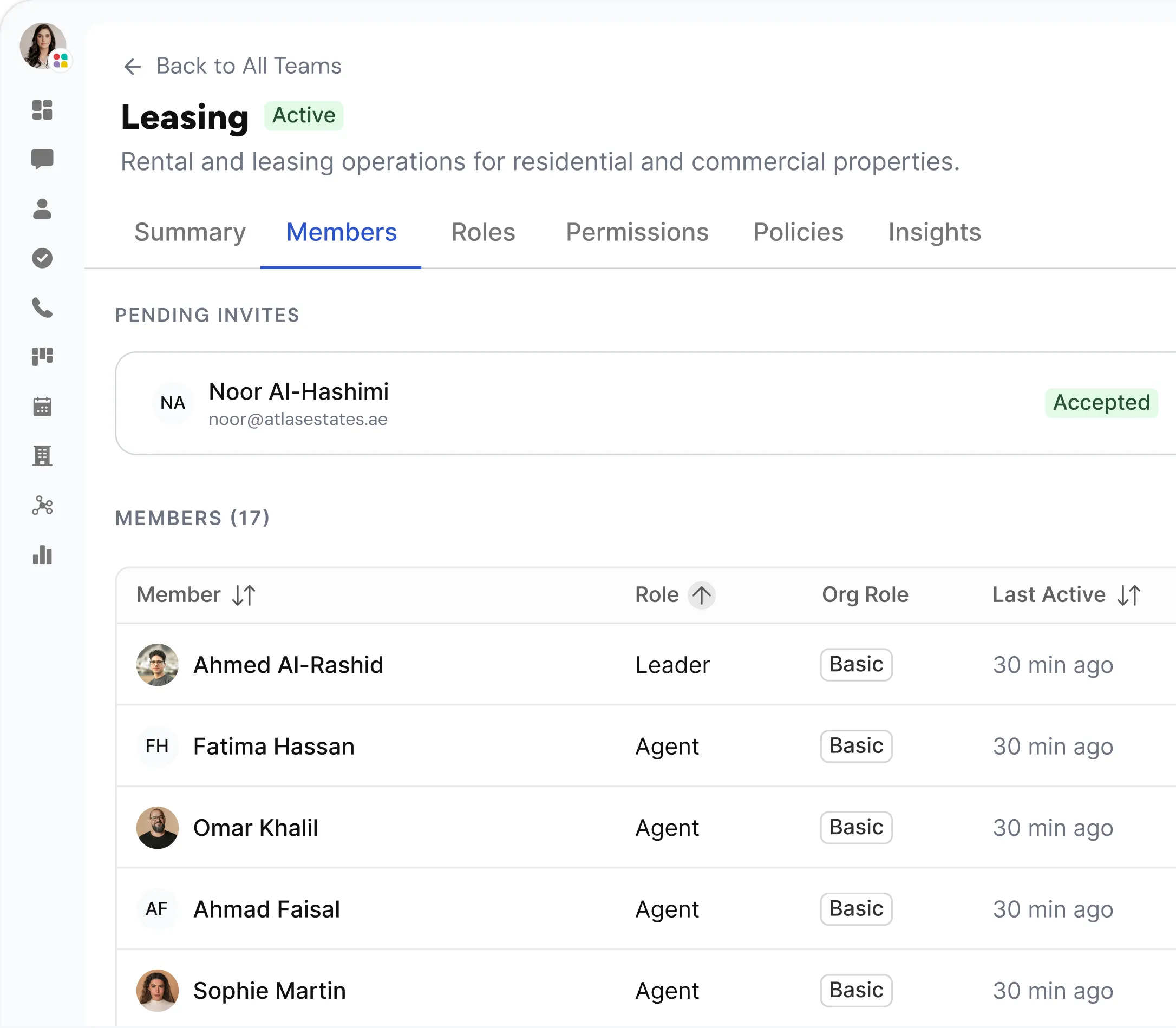 Manage teams, roles, and permissions